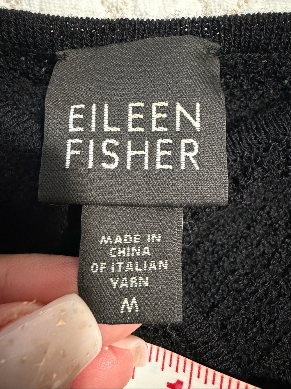 Eileen Fisher 100% Wool Sleeveless Wrap-Style Top - Size M - Black - Picture 3 of 10